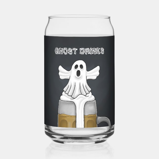 Vaso Con Forma De Lata Bebidas fantasma (Anverso)