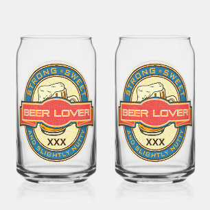 Vaso Con Forma De Lata Beer Lover Impreso 16oz Can Glasses