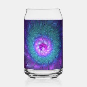 Vaso Con Forma De Lata Belleza floral abstracta arte fractal colorido Flo