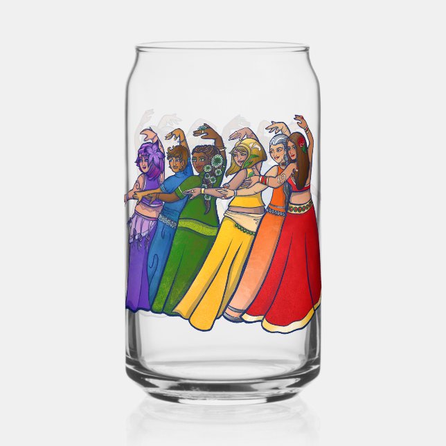 Vaso Con Forma De Lata Belly arcoiris bailarina Belly de danza (Anverso)