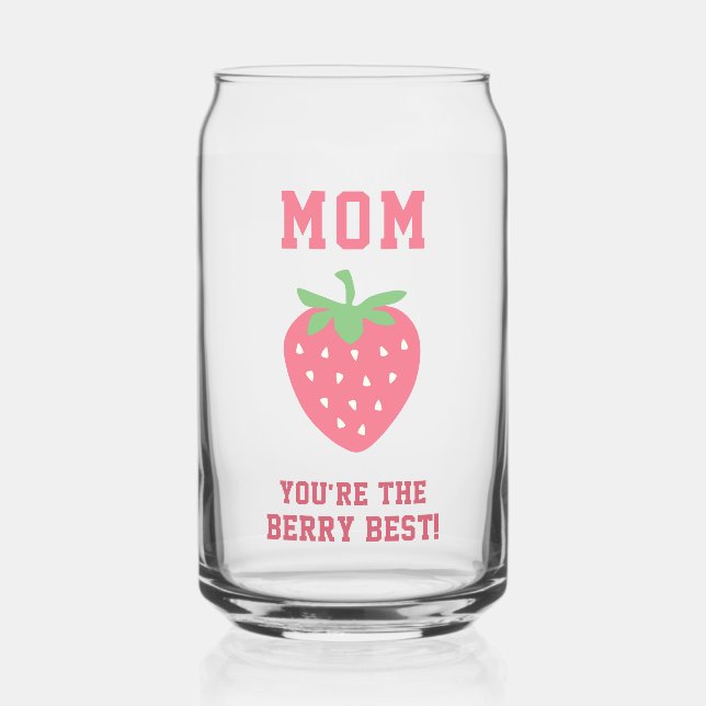Vaso Con Forma De Lata Berry Best Mom Strawberry (Anverso)