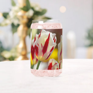 Vaso Con Forma De Lata Besado con Rojo