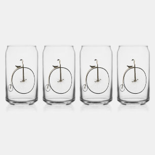 Vaso Con Forma De Lata Bicicleta antigua de rueda alta