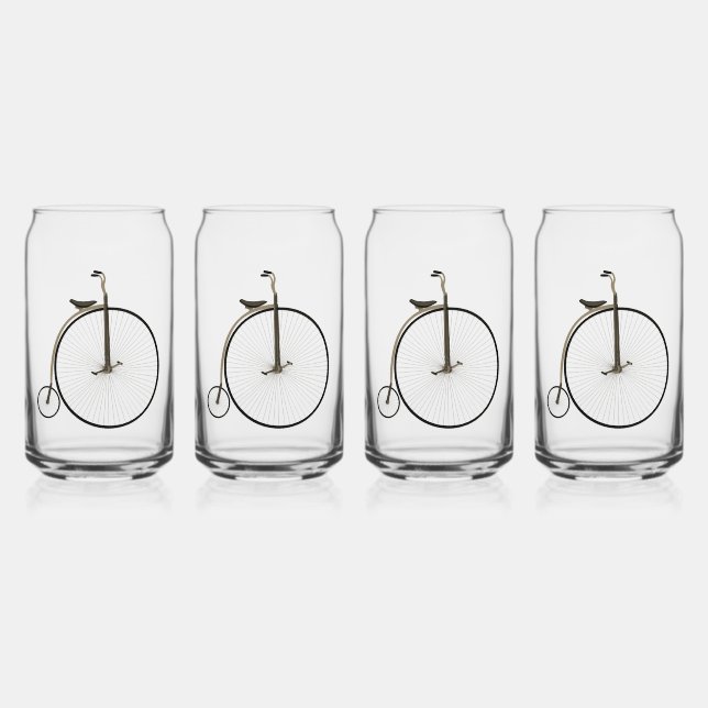 Vaso Con Forma De Lata Bicicleta antigua de rueda alta (Anverso)