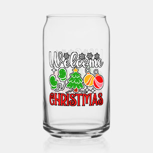 Vaso Con Forma De Lata Bienvenido Navidad-23758