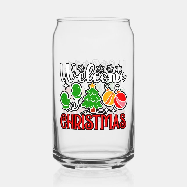 Vaso Con Forma De Lata Bienvenido Navidad-23758 (Anverso)