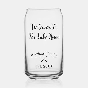 Vaso Con Forma De Lata Bienvenidos Al Nombre De La Familia personalizado 