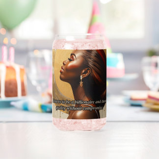 Vaso Con Forma De Lata Billionaire Mindset Glass of Water