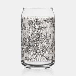 Vaso Con Forma De Lata Black Lace