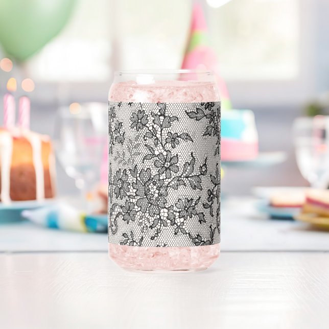 Vaso Con Forma De Lata Black Lace (Insitu (Cumpleaños))