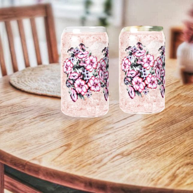 Vaso Con Forma De Lata Bloom II de Mayo (This May Bloom-II design, gives this Can glassware set, a very Special look!)