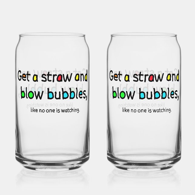 Vaso Con Forma De Lata Blow Bubbles Glass (Anverso)