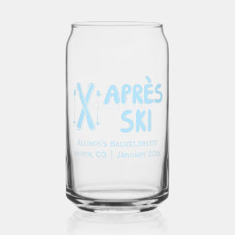 Vaso Con Forma De Lata Blue Apres Ski Winter Bachelorette Party Favor