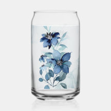 Blue Floral 2 Can Glinkware Set