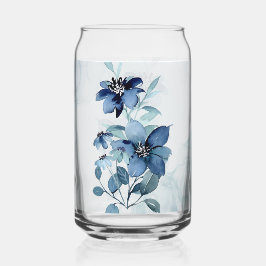Vaso Con Forma De Lata Blue Floral 2 Can Glinkware Set
