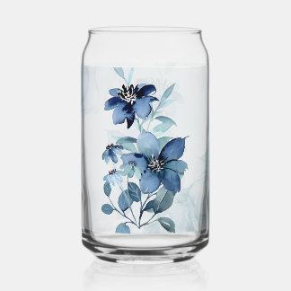 Vaso Con Forma De Lata Blue Floral 2 Can Glinkware Set