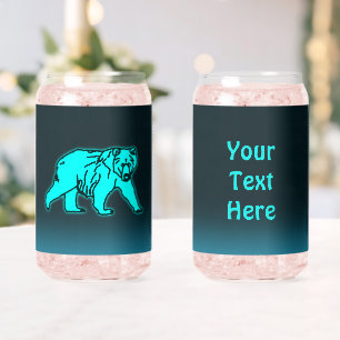Vaso Con Forma De Lata Blue Kodiak Bear