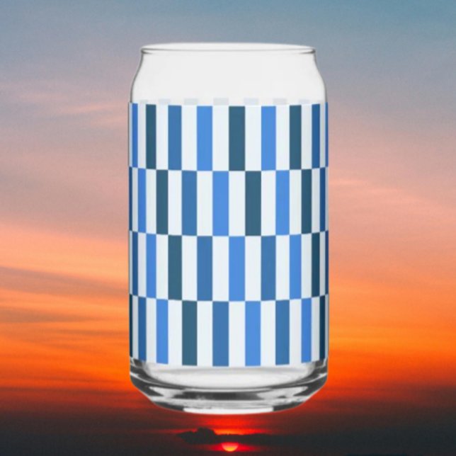Vaso Con Forma De Lata Blue Line Flow Can Glass  (Subido por el creador)