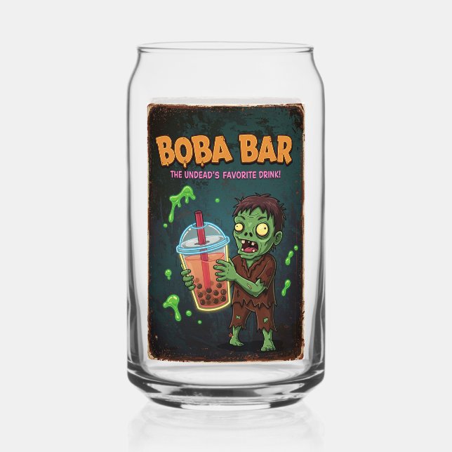 Vaso Con Forma De Lata Boba Bar – The Undead’s Favorite Drink! (Anverso)