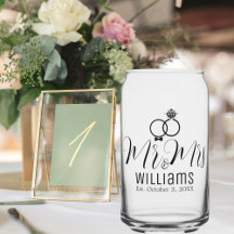 Boda de diseño moderno de Sr. Sra. nombre fecha y