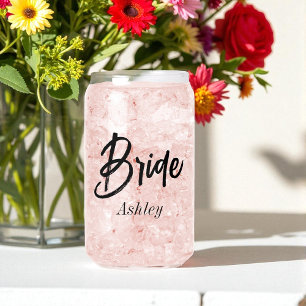 Vaso Con Forma De Lata Boda de escritura blanca de novia