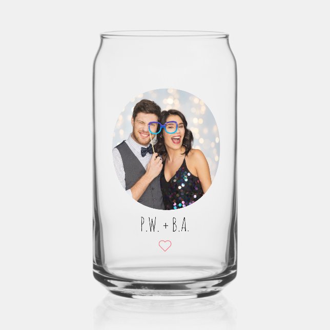 Vaso Con Forma De Lata Boda de monograma caprichoso y caprichoso (Anverso)