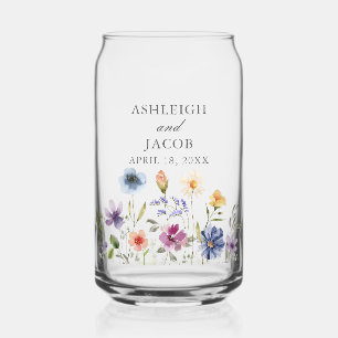 Vaso Con Forma De Lata Boda de primavera de flores silvestres elegantes p
