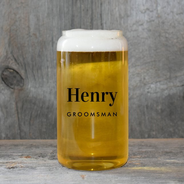 Vaso Con Forma De Lata Boda Groomsman personalizada (Subido por el creador)
