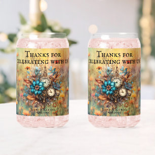 Vaso Con Forma De Lata Boda personalizada Floral Steampunk