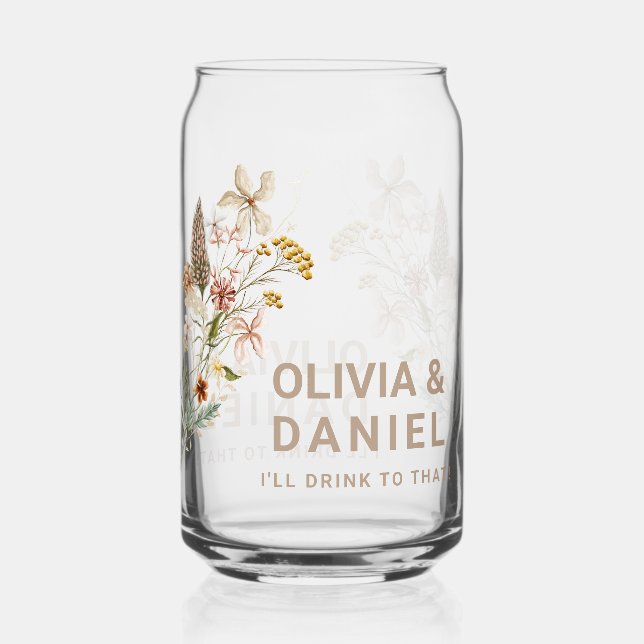 Vaso Con Forma De Lata Bodas de flores silvestres (Anverso)