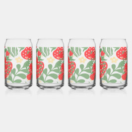 Vaso Con Forma De Lata Boho Strawberries