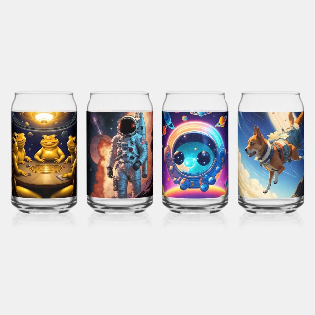 VASO CON FORMA DE LATA BOMBAS Y CUPS DE BEBIDAS IMPRESAS (Anverso)