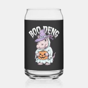 Vaso Con Forma De Lata Boo deng Spooky Halloween Moo Deng Baby Hippo
