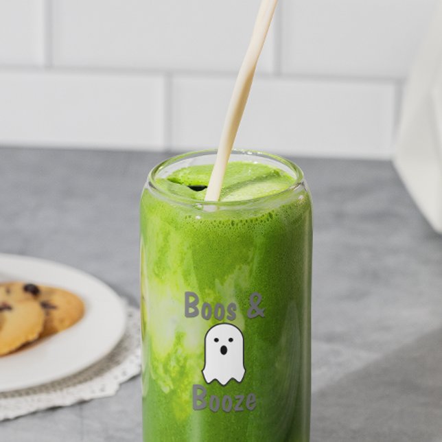Vaso Con Forma De Lata Boos y Booze Halloween (Subido por el creador)