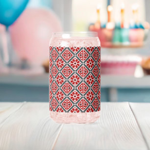 Vaso Con Forma De Lata Bordado étnico eslavo, tradicional balcánico