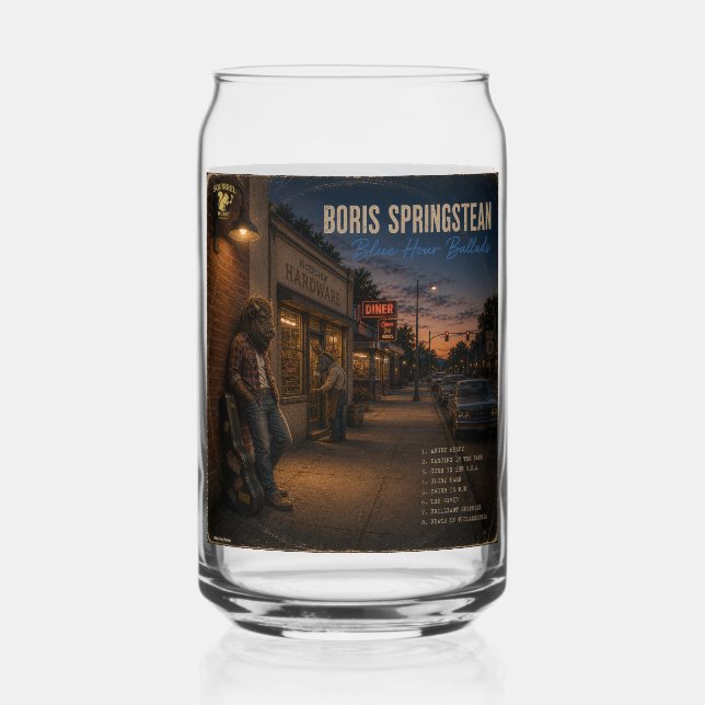 Vaso Con Forma De Lata Boris Springstean: una parodia (Anverso)