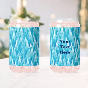 Vaso Con Forma De Lata Bosque fractal azul