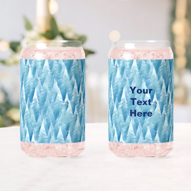 Vaso Con Forma De Lata Bosque fractal azul (Insitu (Boda))