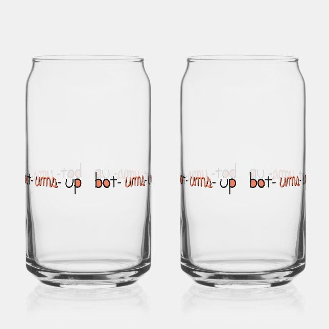 Vaso Con Forma De Lata Bot Ums Up Glass (Anverso)