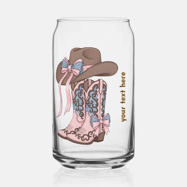 Vaso Con Forma De Lata botas de vaquera  (Anverso)