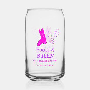 Vaso Con Forma De Lata Botas y champán burbujeante botella despedida de s