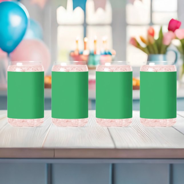 Vaso Con Forma De Lata Botón personalizado esmeralda verde (Insitu (Baby Shower))
