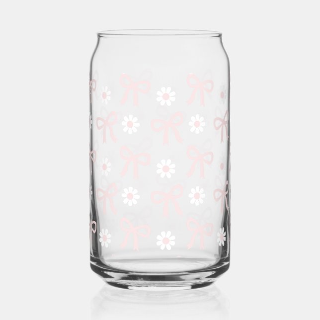 Vaso Con Forma De Lata Bows & Daisy's Glass (pink) (Anverso)