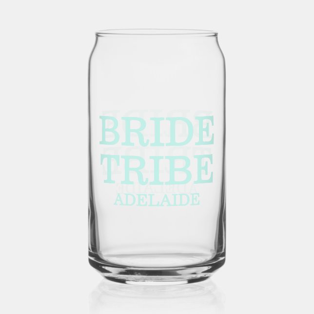 Vaso Con Forma De Lata Bride Tribe Bridal Party Turquoise (Anverso)