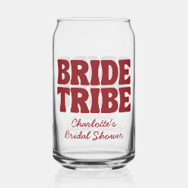 Vaso Con Forma De Lata Bride Tribe Burgundy Bridal Shower