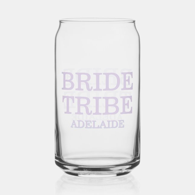 Vaso Con Forma De Lata Bride Tribe Fiesta de Boda Lavanda (Anverso)
