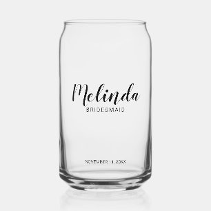 Vaso Con Forma De Lata Bridesmaids personalizadas de escritura moderna