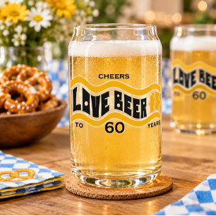 Vaso Con Forma De Lata Brindis personalizados a años de amor cerveza vaso