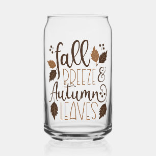 Vaso Con Forma De Lata Brisa de otoño hojas de otoño