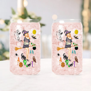 Vaso Con Forma De Lata Bruja y arte